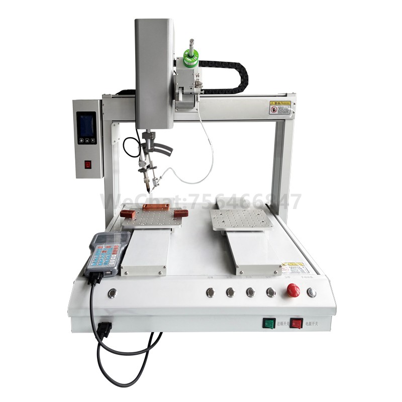 Single soldering iron head double station automatic soldering machine