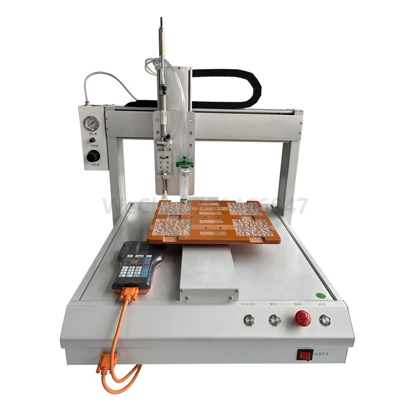 Single-station syringe-type automatic dispensing and laminating machine
