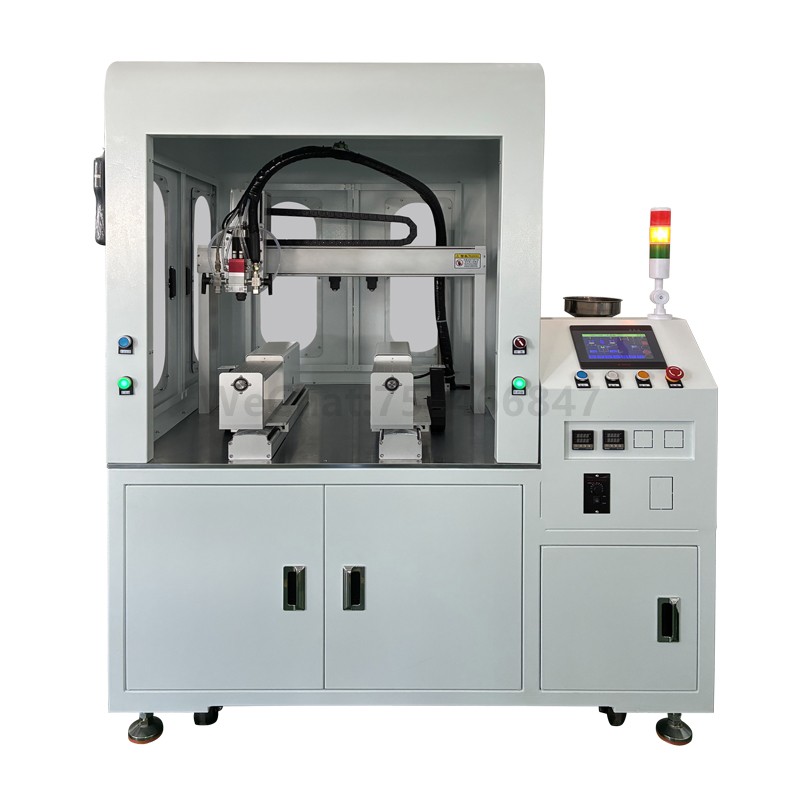 落地式双工位U轴旋转自动灌胶机