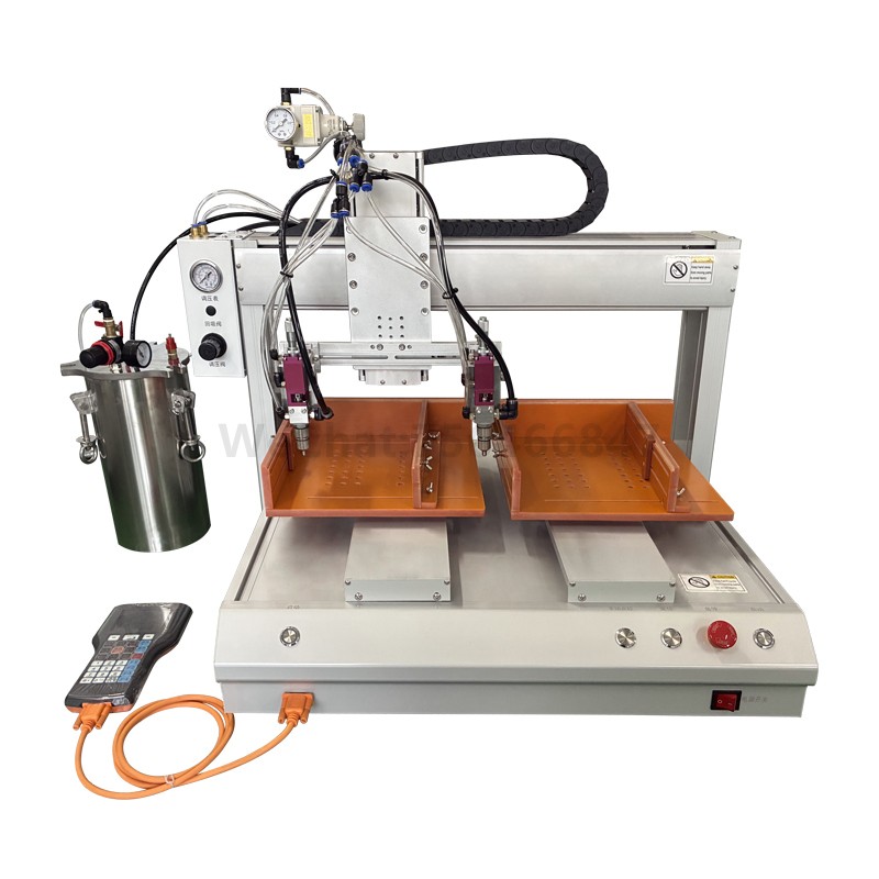 双工位双点胶阀UV胶点胶机