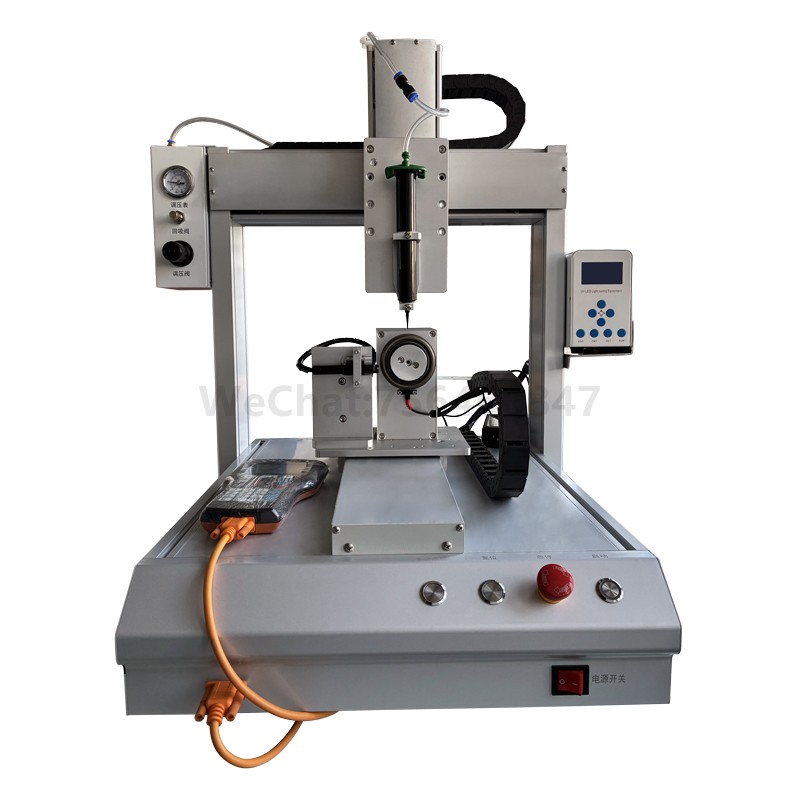 单工位四轴旋转UV胶点胶固化一体机