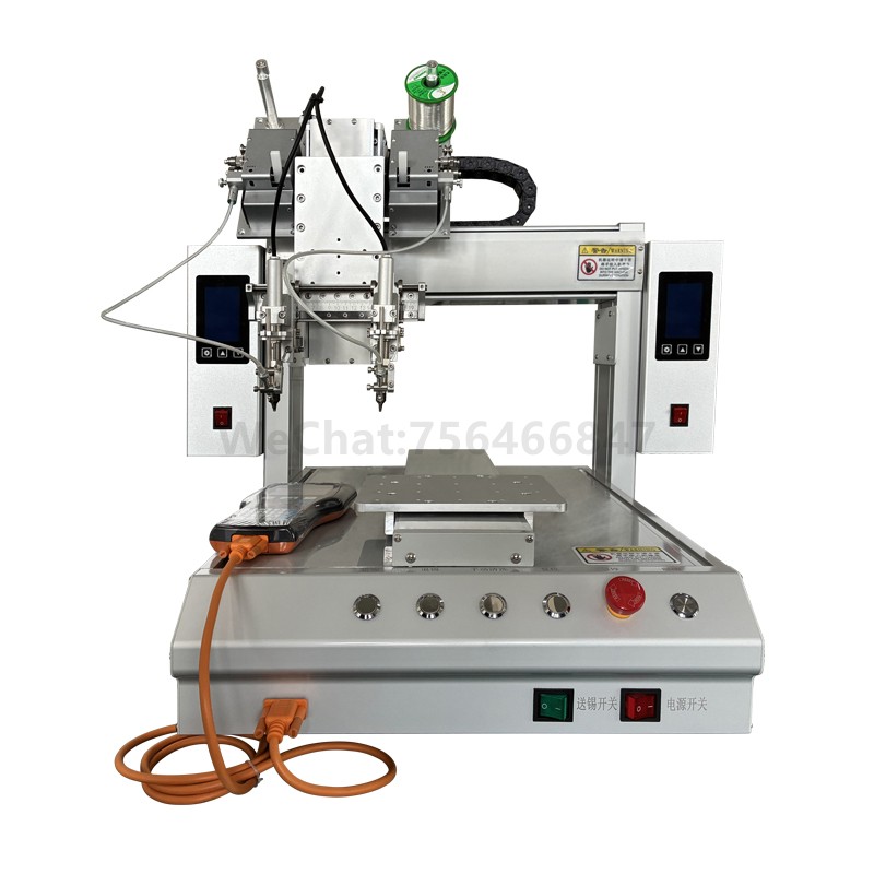 双烙铁头单工位自动焊锡机