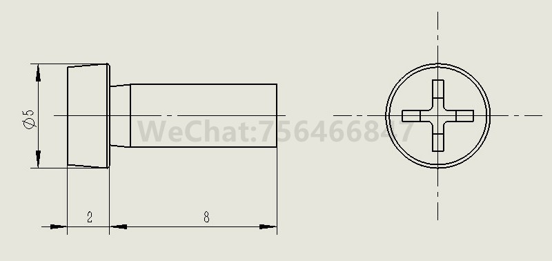 螺丝规格M3X8尺寸图